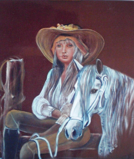 AUSENTE Oil Textile Figure Painting