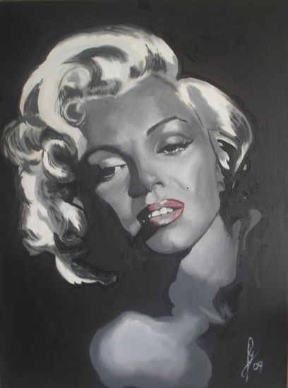 Retrato de Marilyn Monroe Óleo Lienzo Retrato