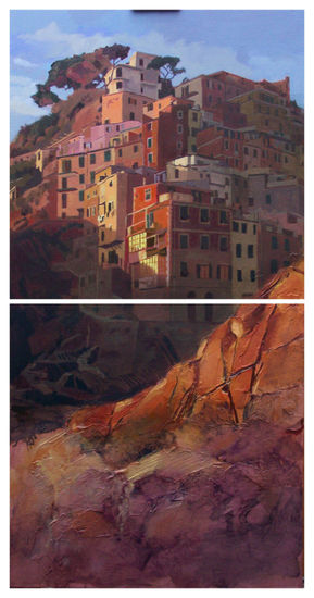 Cinque terre Óleo Lienzo Paisaje