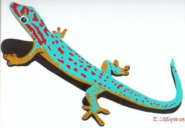 Salamandra I Acrylic Textile Animals