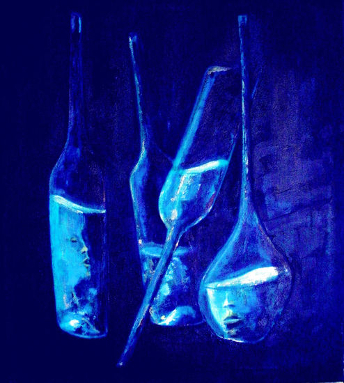 la luz viene en botellas Oil Canvas Still Life Paintings