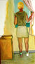 Mujer asomada a la ventana