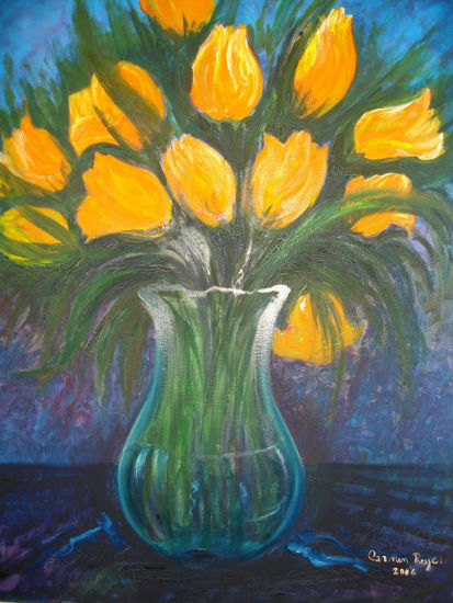 Tulipanes Oil Canvas Landscaping