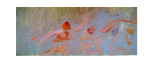 LAS BAÑISTAS,1982 Acrylic Paper Figure Painting