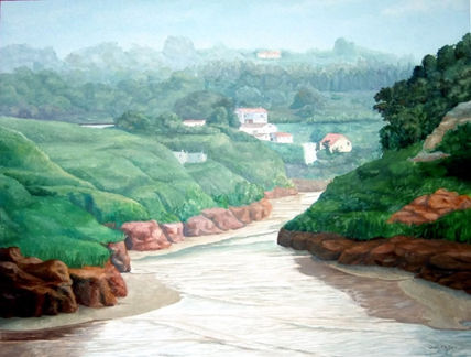 Paisaje con arroyo