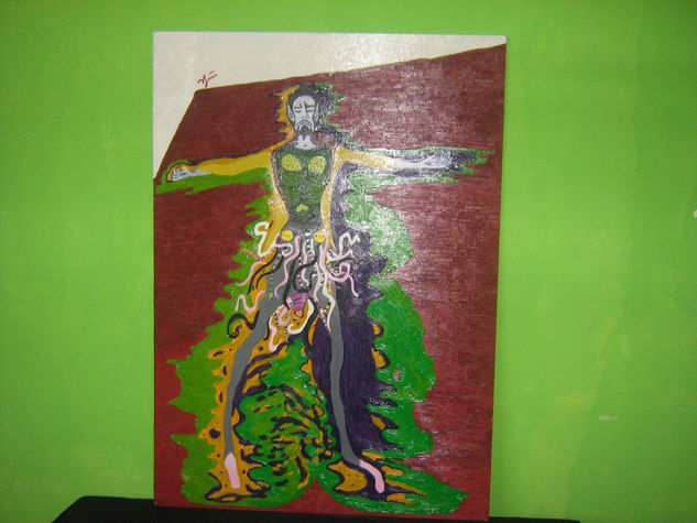 La Muerte de Wilbur Oil Paper Figure Painting