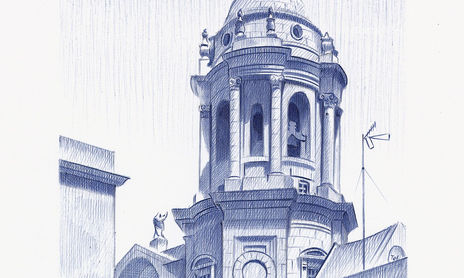 Dibujos a bolígrafo. Serie Calles de Cádiz