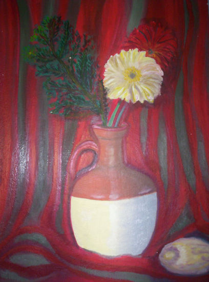 Jarrón con Flores Oil Others Floral Painting