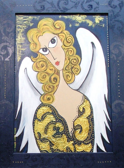 Angel Acrylic Panel Figure Painting