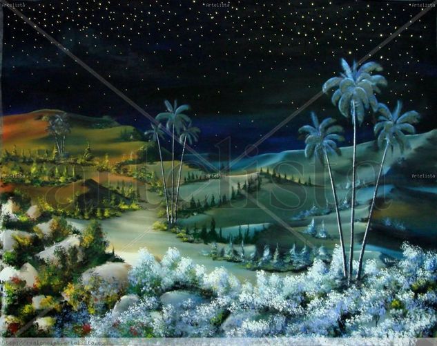 TELONES PARA PESEBRES O FONDO DE PESEBRE..O BELEN NOCHE DE LUNA LLENA Acrylic Canvas Landscaping