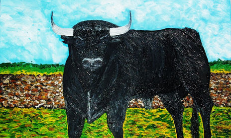Toro Miura negro entrepelado