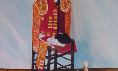 Traje de toreo con silla