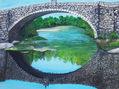 Reflejo del puente, óleo 45x55, fecha 13-09-08.