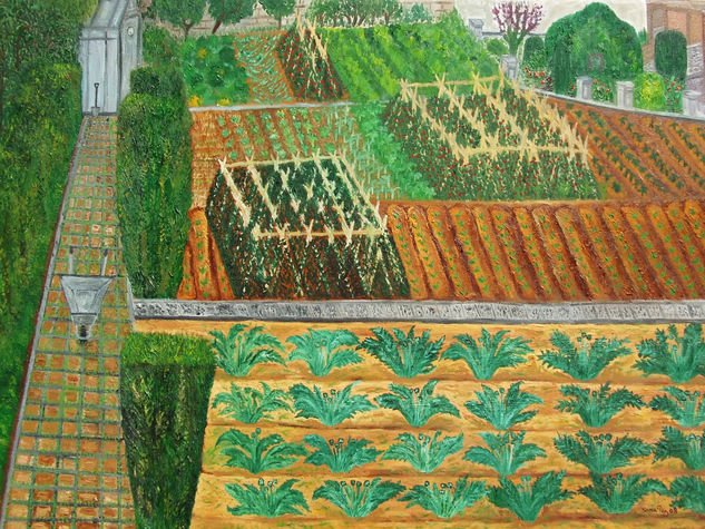 Huerto,  óleo 60x100. Vendido. Óleo Lienzo Paisaje