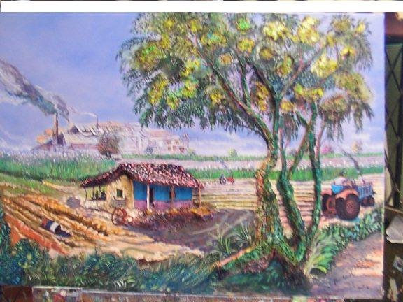 Epoca de Zafra Oil Canvas Landscaping