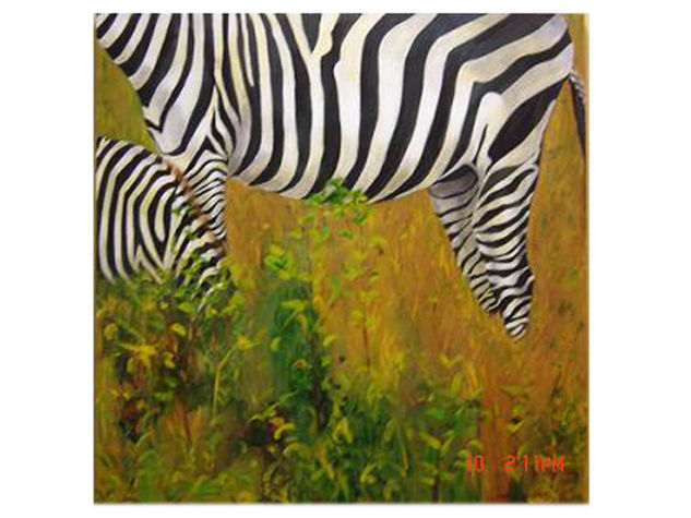 ZEBRAS Acrylic Canvas Animals