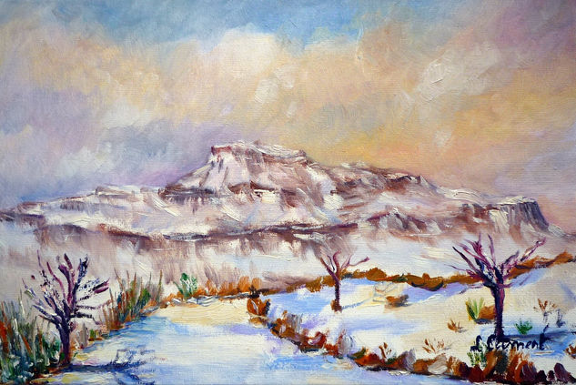 Paisaje nevado Oil Canvas Landscaping