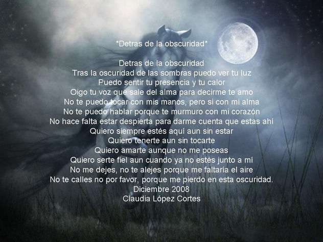 Detras de la obscuridad