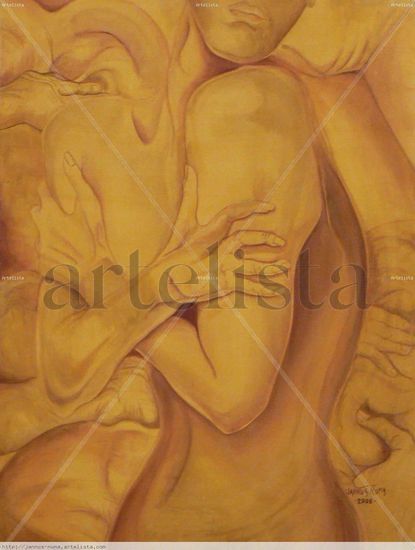 "Ensimismada" Oil Canvas Nude Paintings