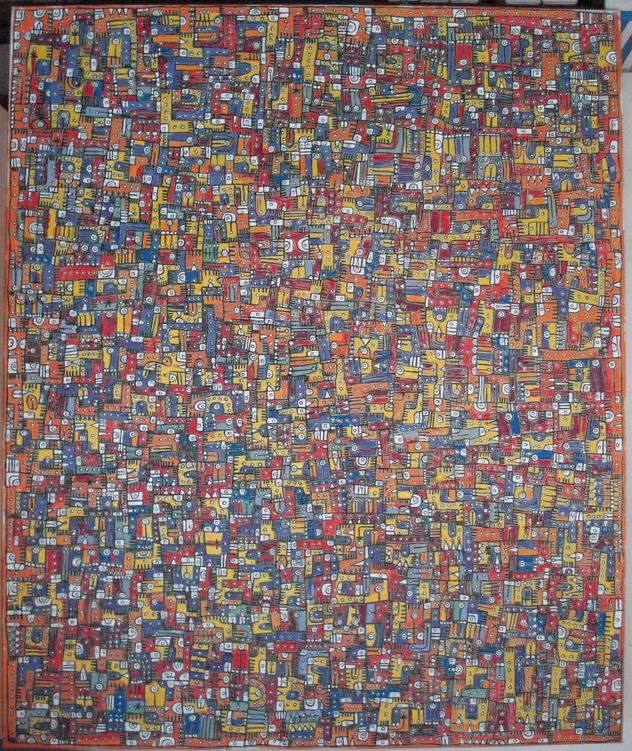 - #501 vínculos precolombinos, Clara Irene . 150 cm x 180 cm ? mixta