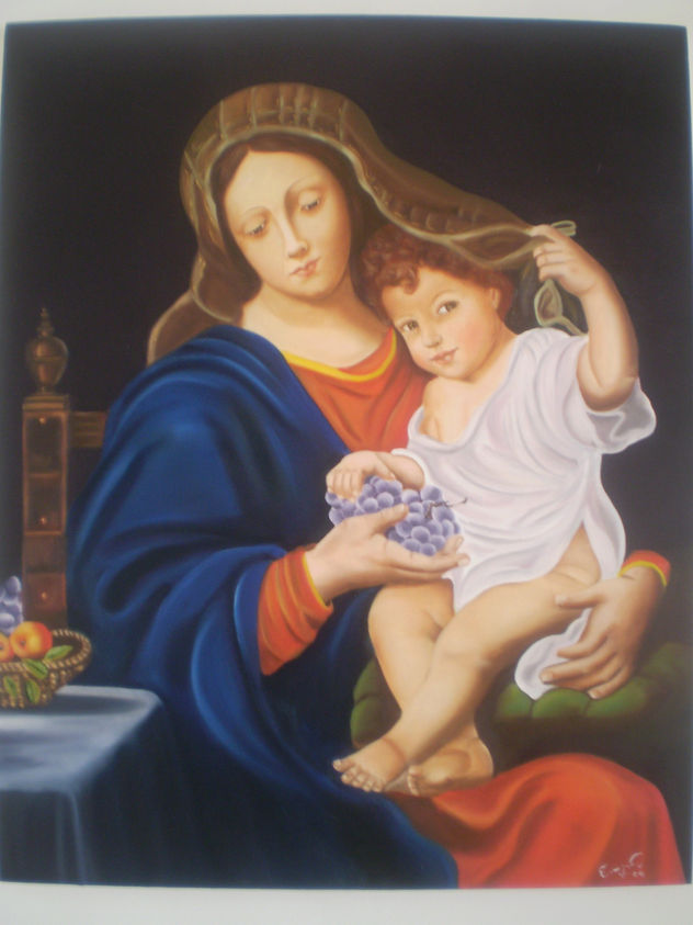 virgen con las uvas