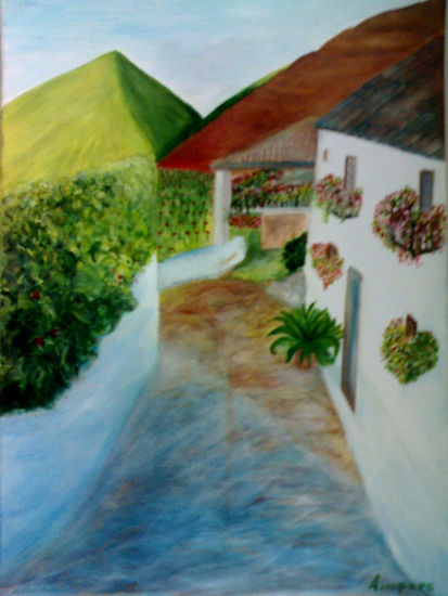 el callejon Oil Canvas Landscaping