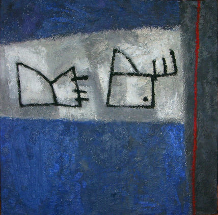 Cuadrado roto azul
