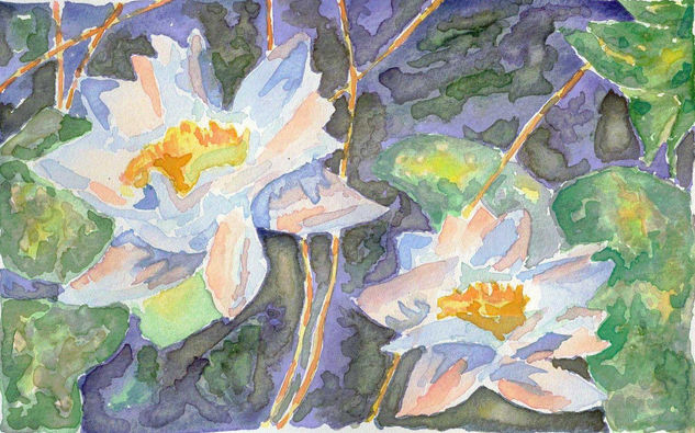 nenúfares Watercolour Paper Floral Painting