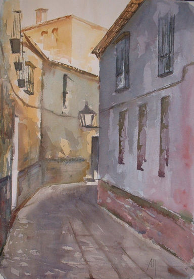 calle sombreada Watercolour Paper Landscaping