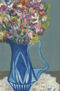 JARRÓN AZUL CON FLORES
