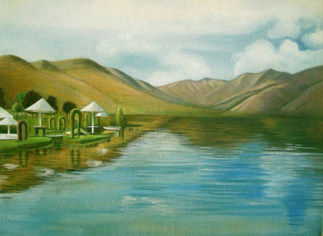 Laguna de Paca en Jauja - Perú Oil Canvas Landscaping