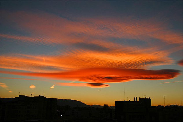 Atardecer sobre Málaga Naturaleza Color (Digital)