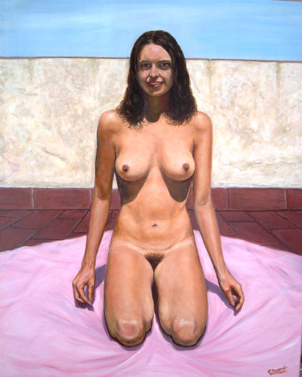 Ana al Sol Oil Canvas Nude Paintings