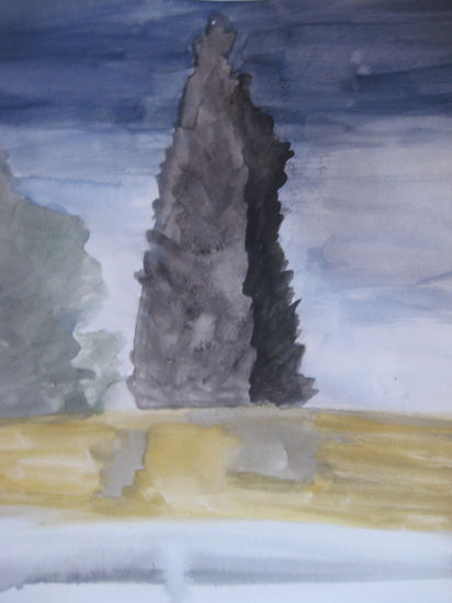 Detrás de mi muro II Watercolour Paper Landscaping