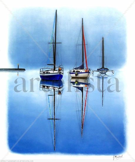 Calma total Oil Canvas Marine Painting