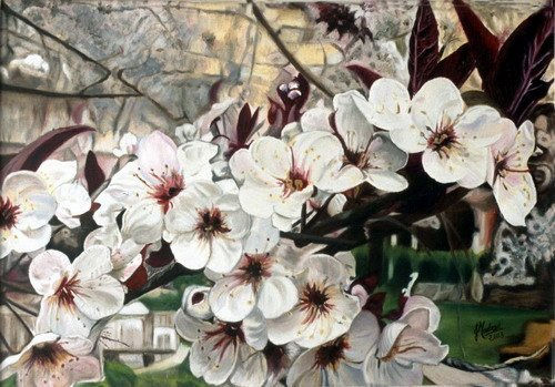 Florece la primavera Oil Canvas Landscaping