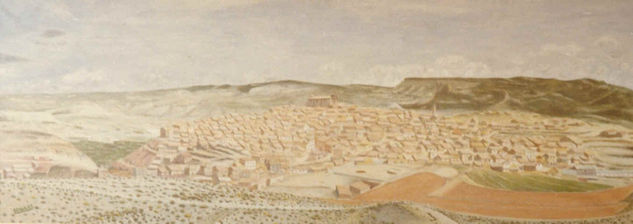 alacon (teruel) Óleo Lienzo Paisaje