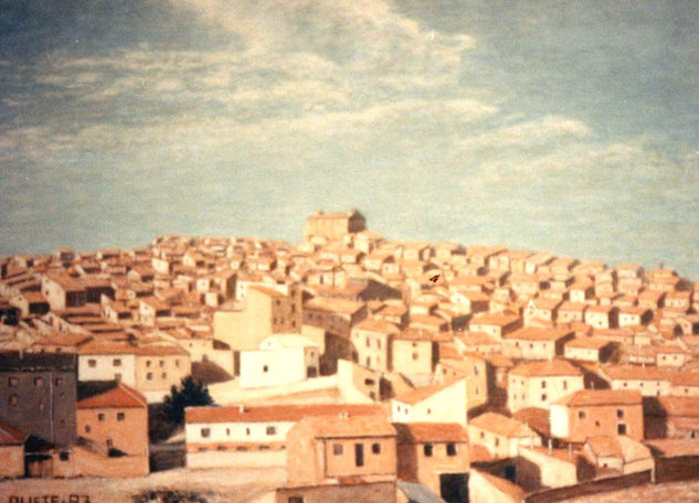 alacon (teruel) Oil Canvas Landscaping