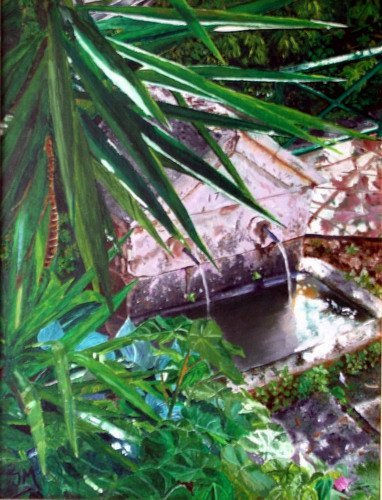 Fuente de piedra Oil Canvas Landscaping