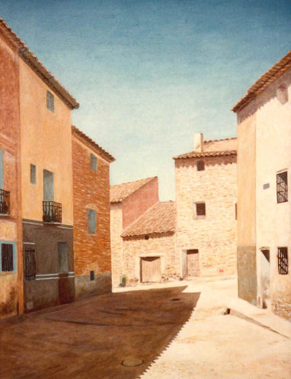 alacon (teruel) Oil Canvas Landscaping