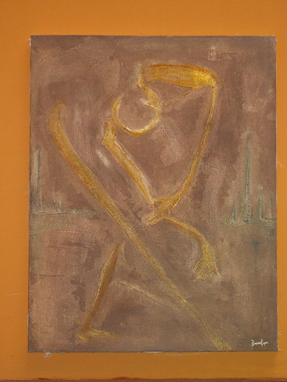 bailarina en terracota Others Canvas Figure Painting