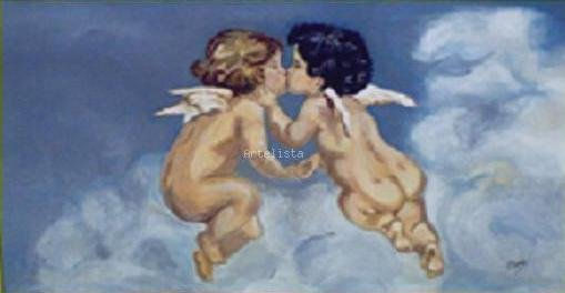 BESITO DE ANGEL Oil Canvas Others