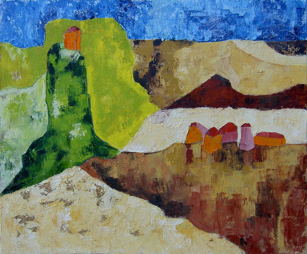 la colina verde Oil Canvas Landscaping