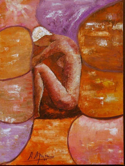 contra las piedras Oil Canvas Figure Painting