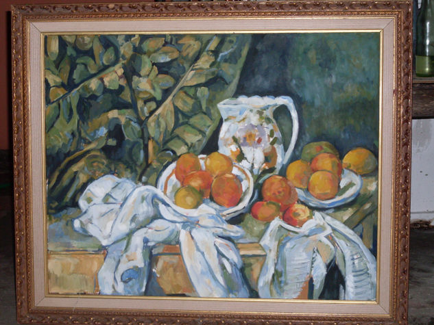 estudio de cezanne Óleo Tela Bodegones