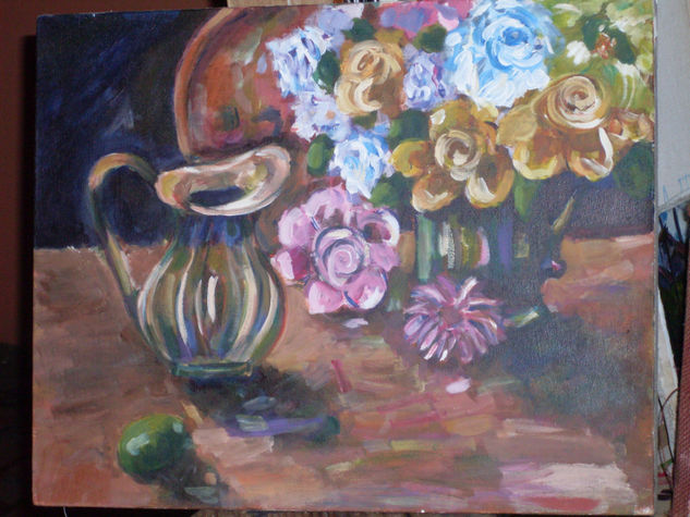 flores de primavera Media Mixta Tela Floral