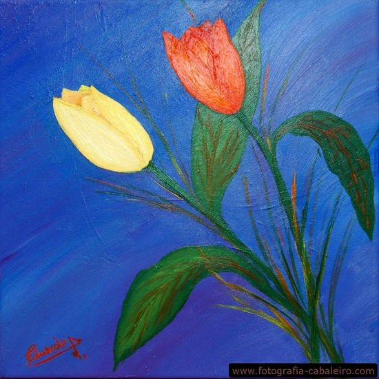 Tulipanes Oil Canvas Floral Painting