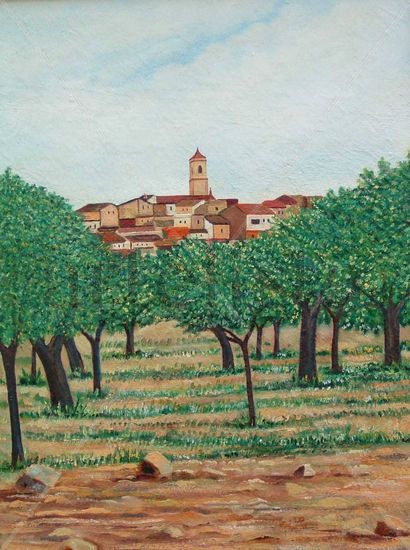 El Pinell de Brai Oil Canvas Landscaping