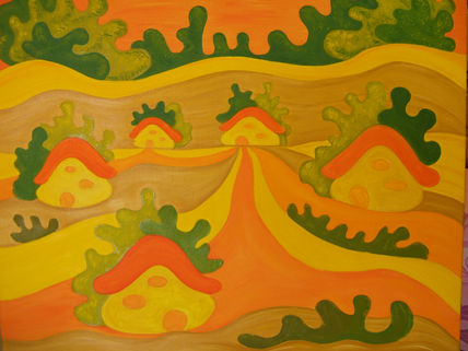 Naranja feliz verde...