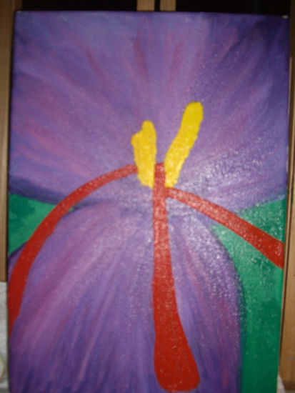 flor de azafrán Oil Textile Floral Painting